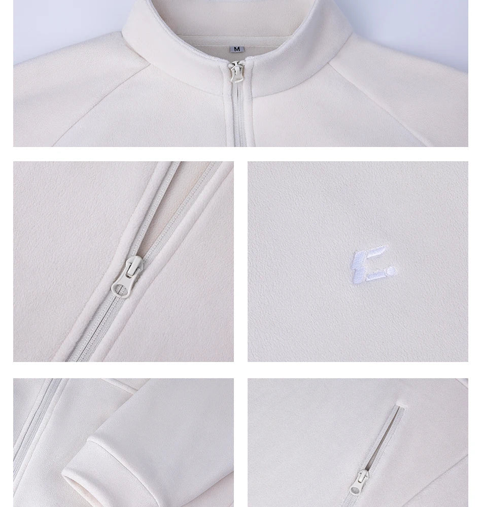 Winter Spring Warm Fleece Jacket Men Women Pure Color Sweatshirt Coats Outdoor Snow Ski Jacket Linner Female Adult