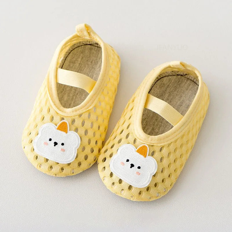 Spring Summer Newborn Baby Socks Shoes Cartoon Children Anti Drop Toddler Shoe Soft Sole Anti Slip Boys Girls Kids First Walkers