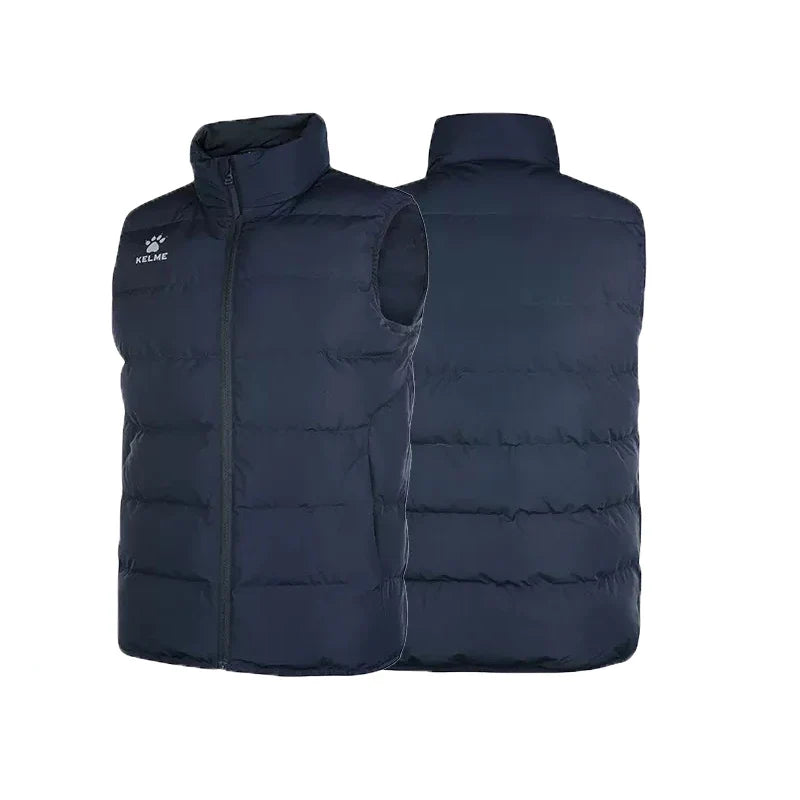 Men Winter Down Vest Sport Training Lightweight Waterproof Outwear Short Stand Collar Casual Coat Windproof Warm Jacket