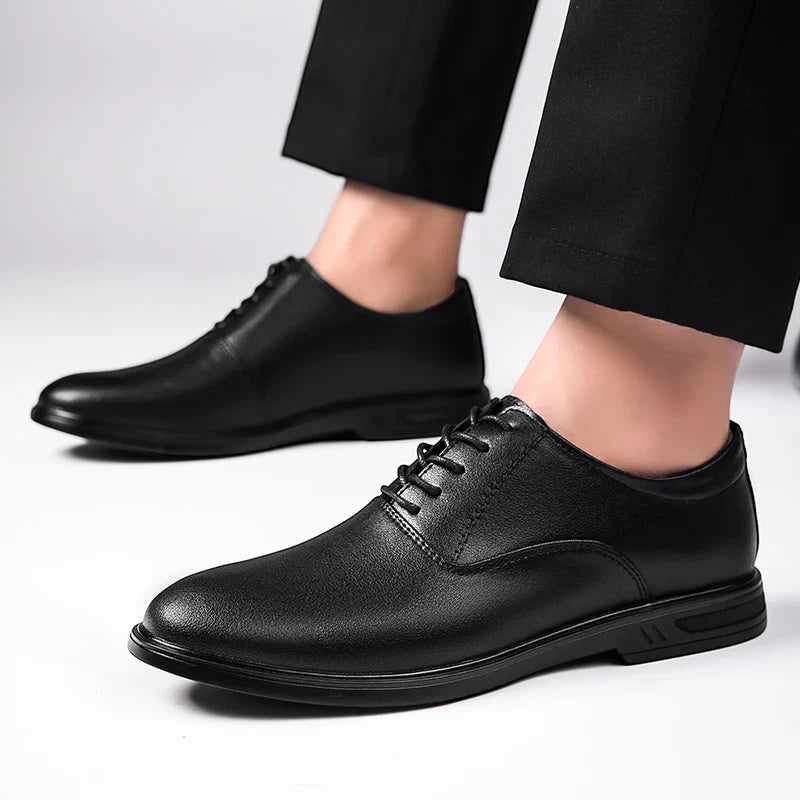 Italian Men Casual Leather Business Shoe Fashion Flat Designer Office Walking Shoe Handmade Antiskid Casual Formal Oxfords Shoes