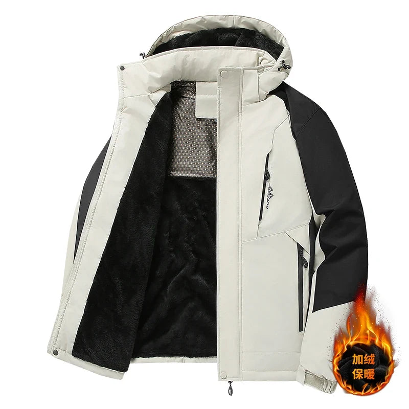 Large Size 8XL Winter Jacket Men Hooded Jumper Windbreaker Male Waterproof Windproof Warm Fleece Big Plus Thermal Outdoor Coat
