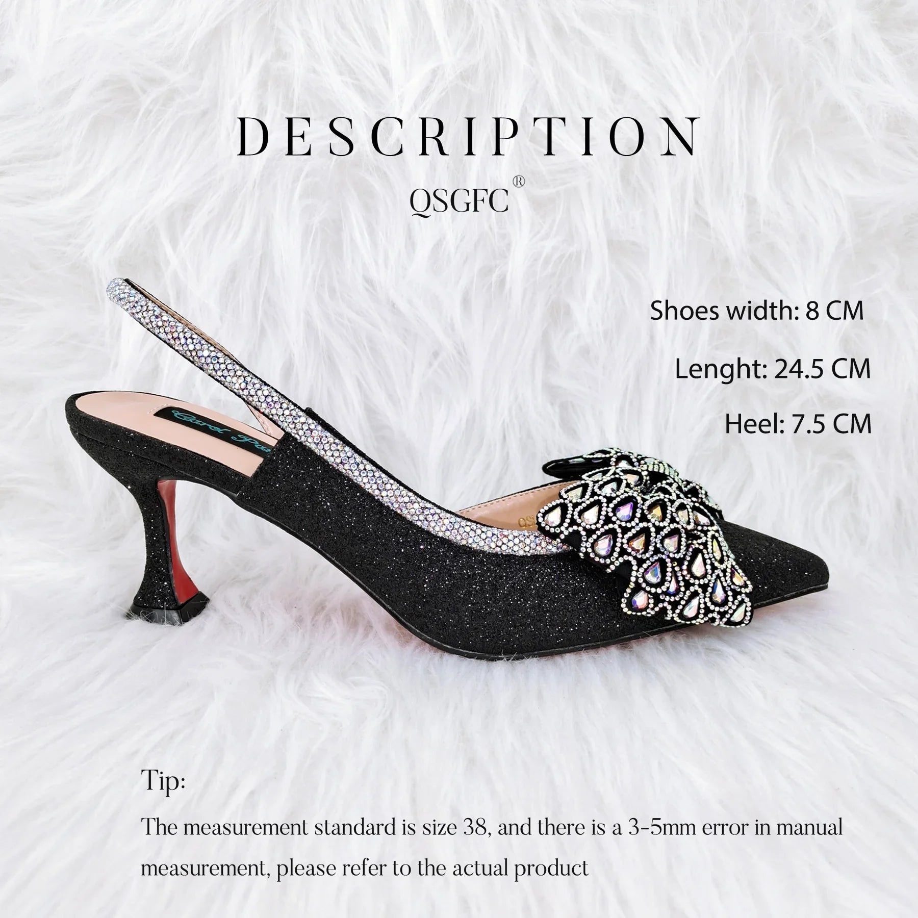 princess style  Young Girl Rhinestone-encrusted Bag & Comfortable  High Heels