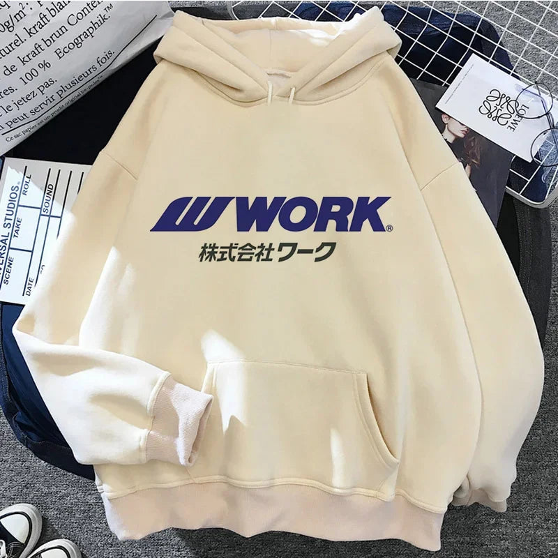 Jdm مطبوعة هودي رجالي_نسائي كاجوال عصري قميص بقبعة نسائي y2k أكمام طويلة بلوفرات ملابس للجنسين