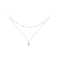 925 Sterling Silver Conch Layered Pendant Necklace Multilayer Stylish Choker Necklace for Women Ocean Series Jewelry
