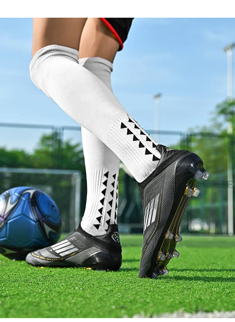 NEW Without-lace F50+ Mens Soccer Shoes Boys Training Non-Slip Turf Soccer Cleats TF/FG Football Sneakers Chuteira Campo 35-45