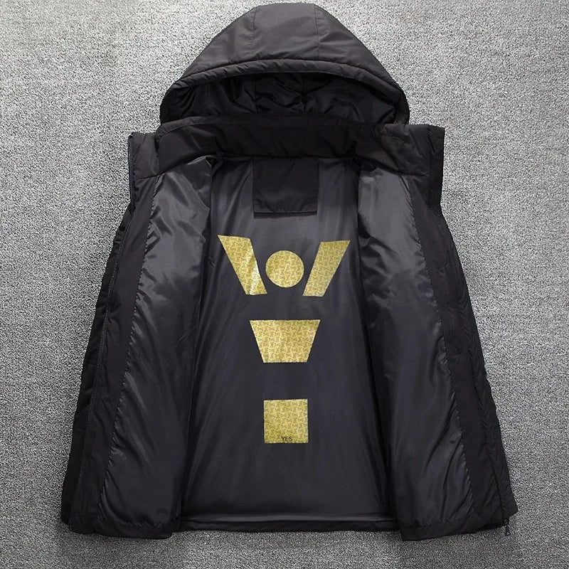 '-20 Degree Down Jacket Male Winter Parkas Men White Duck Down Jacket Hooded Outdoor Thick Warm Padded Snow Coat Oversize M-4XL