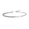 2mm Moissanite Tennis Bracelets With Gra Certificate S925 Sterling Silver Plated 18k Gold Paper Clip Bracelet For Women