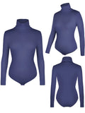 High Neck Bodysuit Women's Long Sleeved Shapewear Tummy Control Body Shaper Sexy Briefs Female Warm Clothing Autumn Winter New