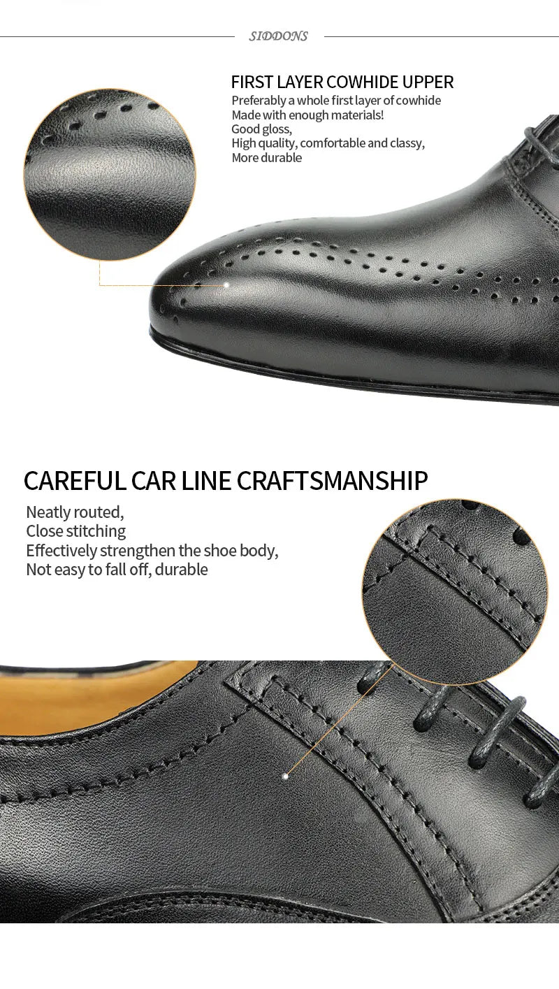 Leather Shoes Men's Pointed Toe Four Seasons Leather Shoes Business Formal Shoes Patent Bright Leather Low-top Shoes Black