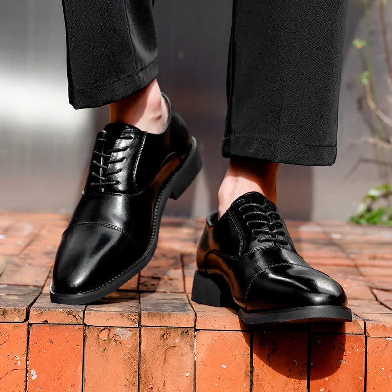 High Quality Men Genuine Leather Shoes Luxury Designer Oxford ShoesMale Business Office Brogue Dress Shoes for Men Wedding Shoe