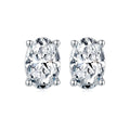1-4carat Oval Cut Moissanite Chain Earrings for Women Solitaire Diamond Stud/Drop Earring 925 Silver Jewelry with Certificate