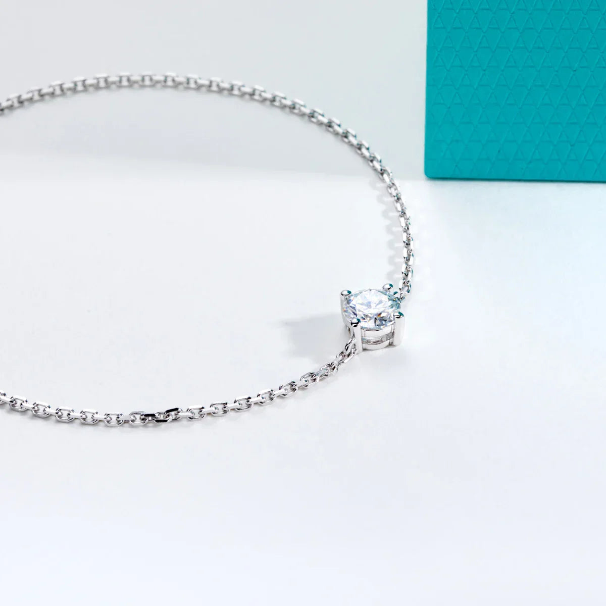 1ct Moissanite Bracelet 925 Sterling Silver Lab Created Diamond 12.5x12.5cm Adjustable Bracelets for Woman Jewelry Gift