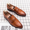 Spring Italian high-quality Blue Leather Shoes for Men men leather shoes Wedding Dress Shoes Patent mens loafers Big size:38-48