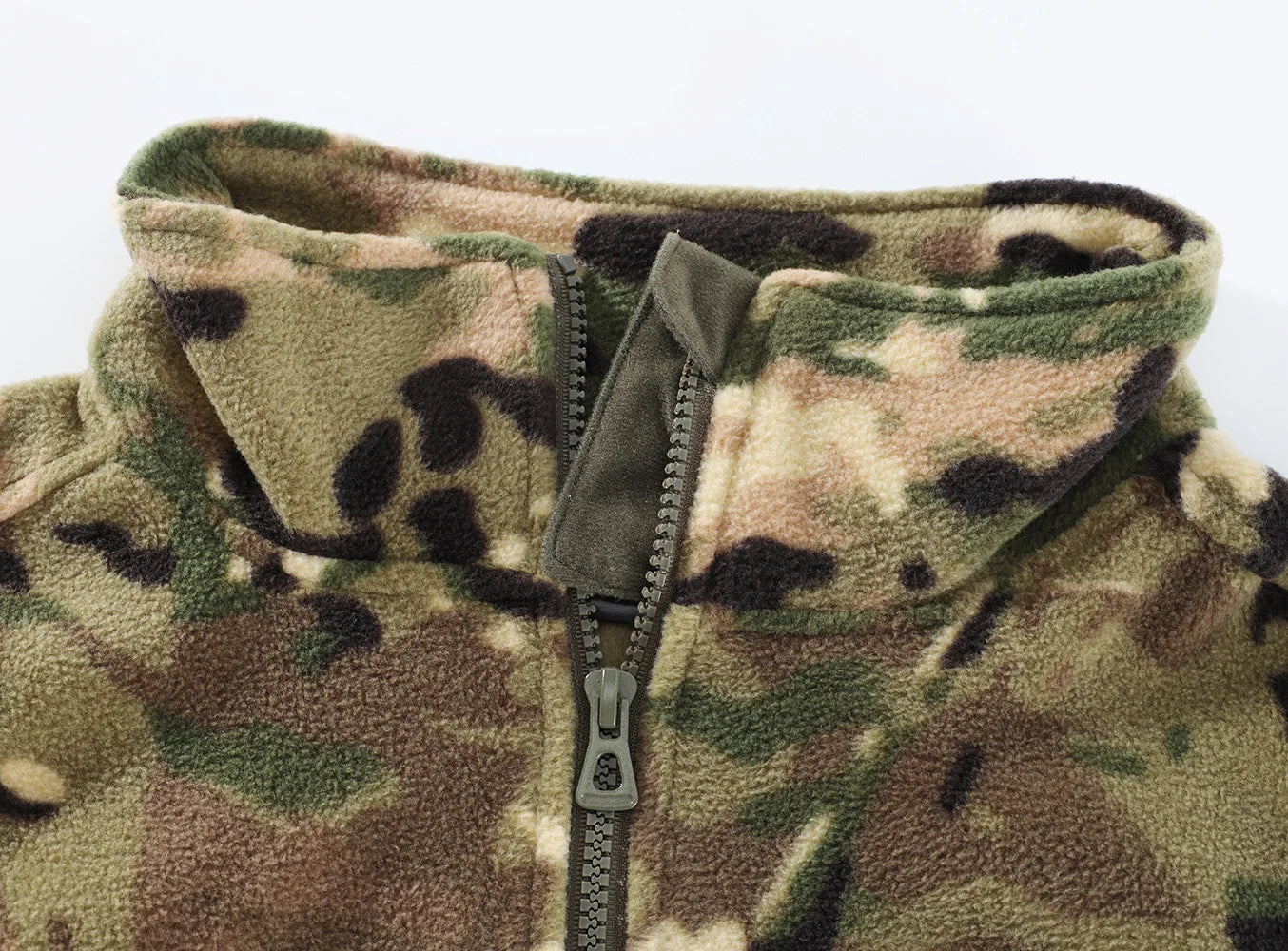 Outdoor Camouflage Fleece Jacket Double-Sided Shake Fleece Cardigan Tactical Jacket Warm Mountaineering Suit
