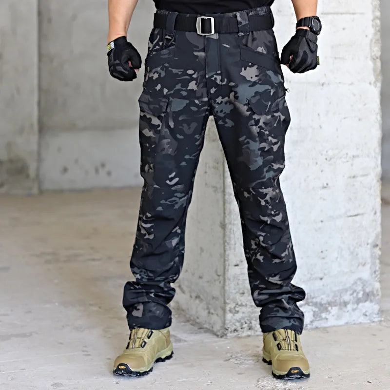Men's Tactical Pants Elastic Cargo Trousers Casual New Autumn Waterproof Outdoor Hiking Multi-pocket Wear-resistant Cargo Pant
