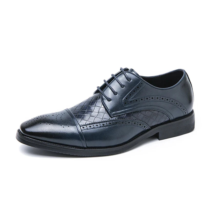 Lace-Up Men's Dress Shoes – Formal Leather Office Footwear for Business and Events