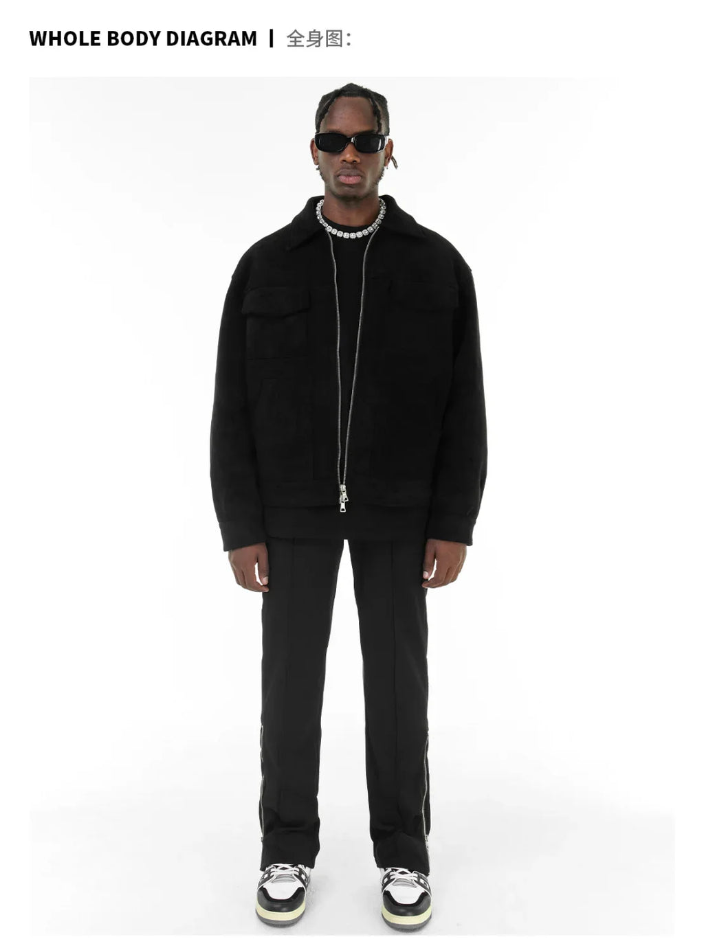 Autumn Jackets Oversize Casual Clothes High Street Pockets Laper Zipper Suede Thick Coat Mens Windbreaker Loose