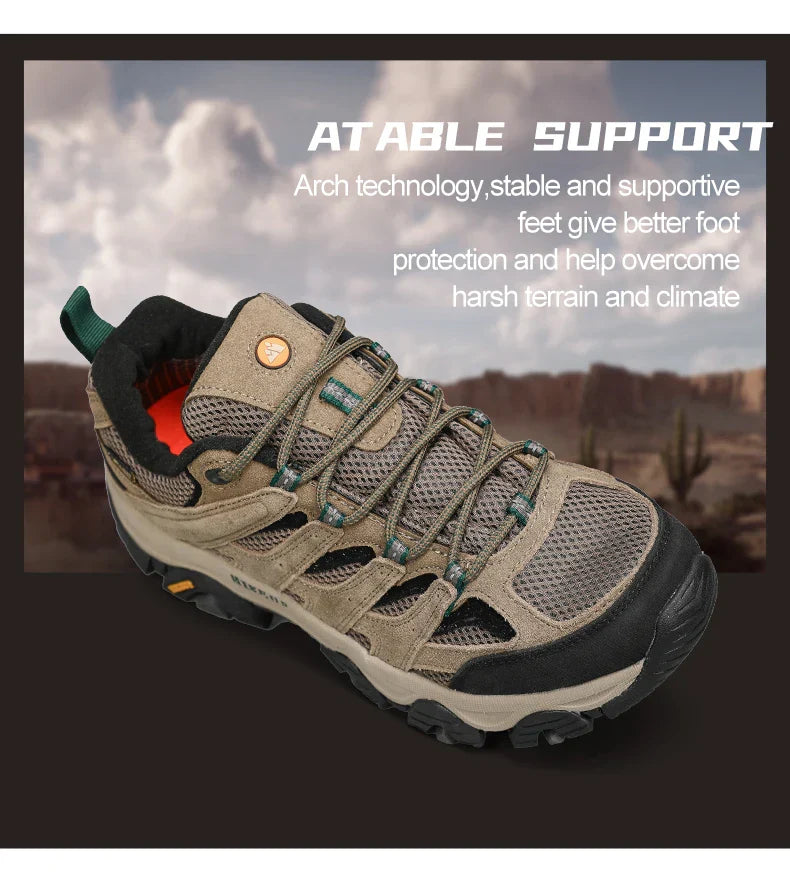 Hiking Shoes Men Designer Climbing Trekking Sneakers for Men Leather Outdoor Sports Work Man Shoes Run Shoes