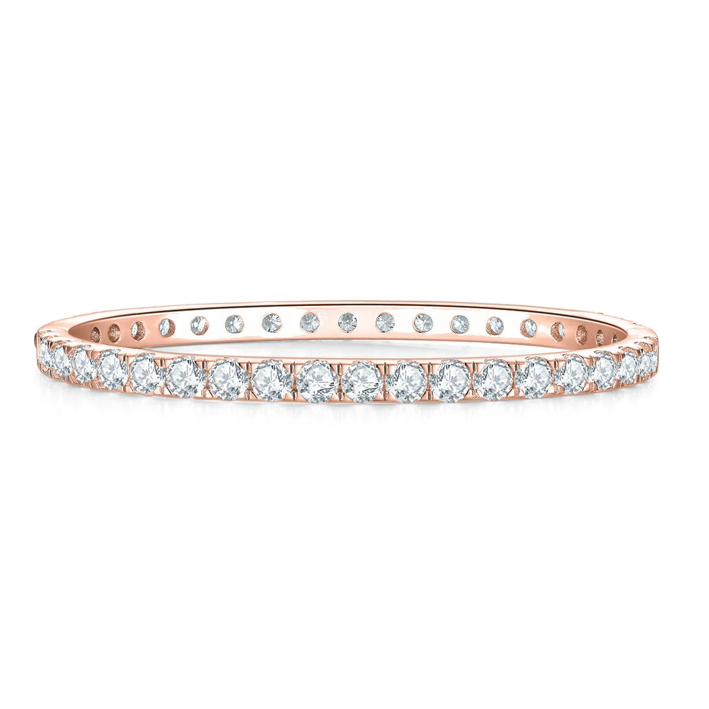 Real GRA Certified D Color 4mm 0.3CT Full Moissanite Bangle Bracelet for Woman Party S925 Sterling Silver Diamond Bracelets