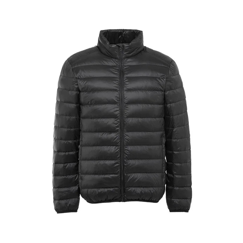 2025 0-10℃ Autumn Fashion Men's Ultra Light Duck Down Jackets Winter Feather Padded Puffy Coat Portable Warm Quilted Outerwear