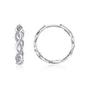 GRA Certified Moissanite Hoop Earrings for Women s925 Sterling Silver Plated 18k White Gold Wedding Huggie Earrings