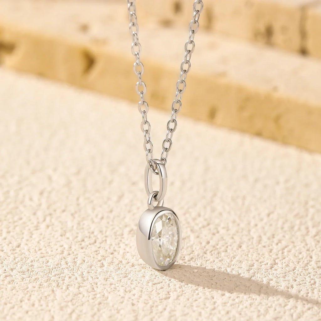 6 Styles D Color Geometric Moissanite Necklaces 925 Sterling Silver Dazzling Pendant Necklace For Women Fine Jewelry