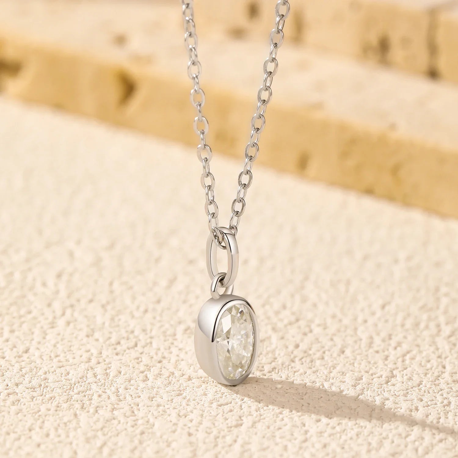 6 Styles D Color Geometric Moissanite Necklaces 925 Sterling Silver Dazzling Pendant Necklace For Women Fine Jewelry