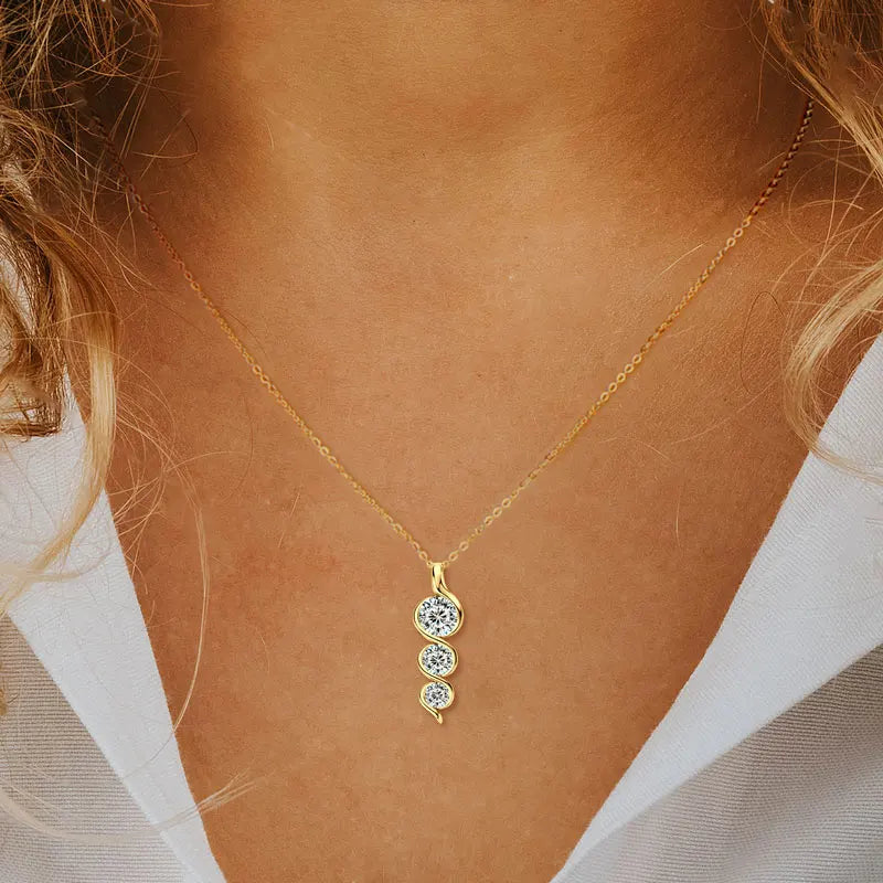 GRA Certified Moissanite Twisted Bowknot Pendant Necklaces for Women S925 Sterling Silver Jewelry Chains Wedding Gifs