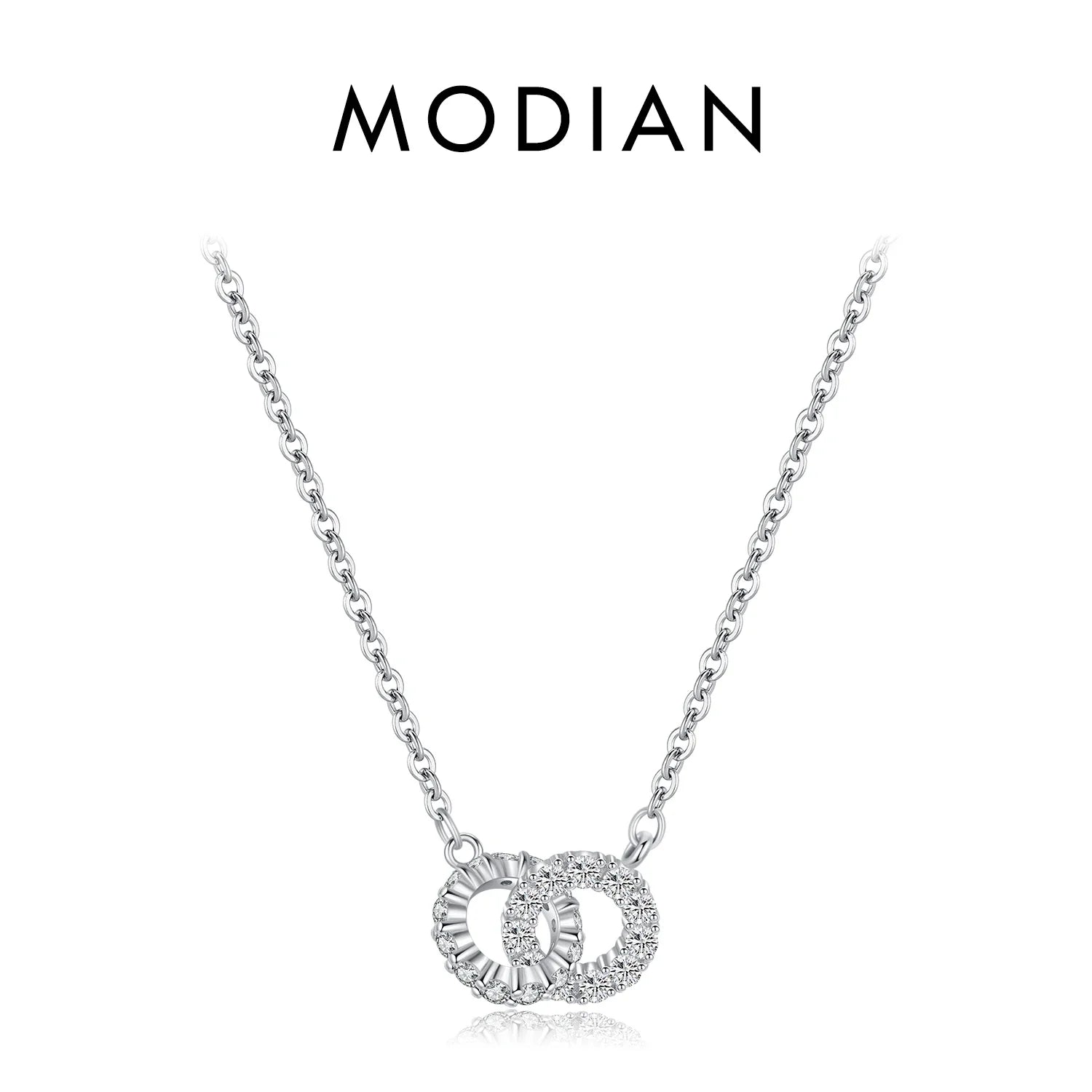 925 Sterling Silver Sparkling Circle Lock Fashion Pendant Necklaces Basic Daily Trendy Jewelry For Women Christmas Gifts