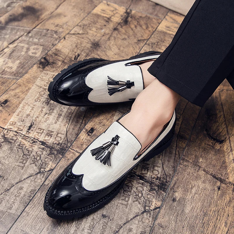 Men's Pointed Toe Retro Leather Shoes – Vintage Formal Dress Shoes EU 40–47