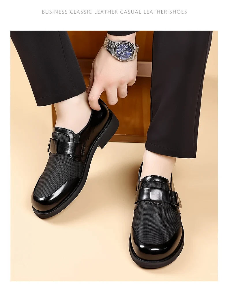 Leisure Walk Male Loafers Outdoor Anti-slip Men's Driving Shoes Handmade Business Footwear Elegantes Slip on Flats Oxford Shoes