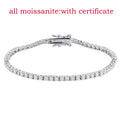 2MM D Color 100% Real Moissanite Tennis Bracelet for Women Lab Diamond Original Silver 925 Jewelry Hip Hop Party Chain