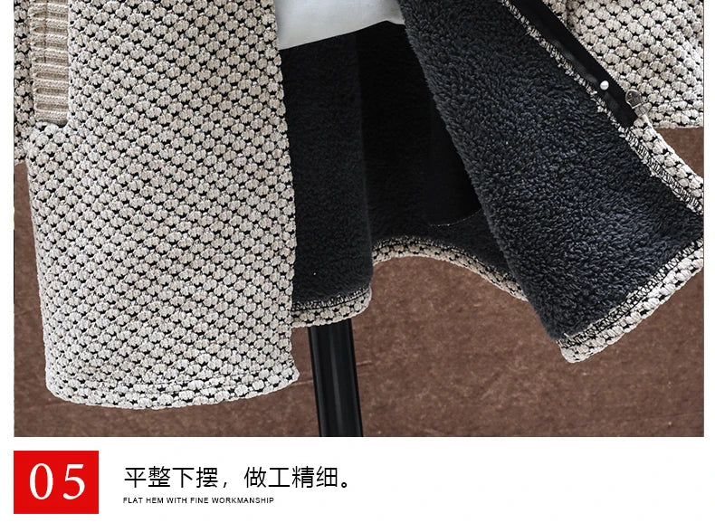 Men's Cardigan Cashmere Long Coat Sweaters with Hoods Autumn Winter New Fleece Warm Solid SweaterCoat Windbreaker Men Clothing