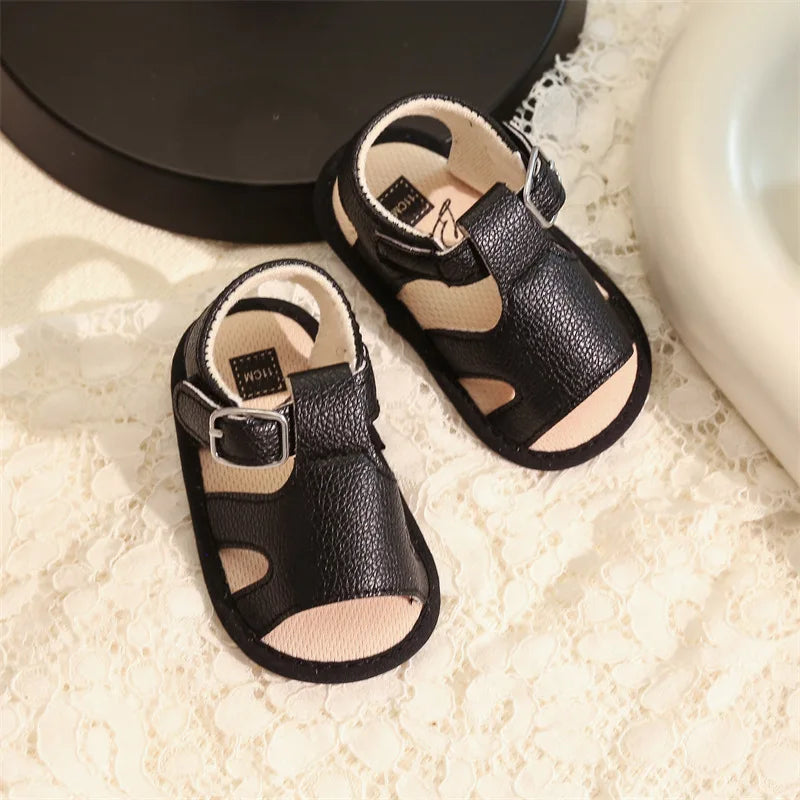 2025 New Toddler First Walker Baby Crib Newborn Baby Summer Sandals Infant Boy Girl Shoes Rubber Soft Sole Non-Slip