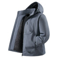 Men's Winter Warm Windbreaker Graphene Inner Waterproof Fleece Jackets Hiking Camping Climbing Skiing Thermal Rain Coat