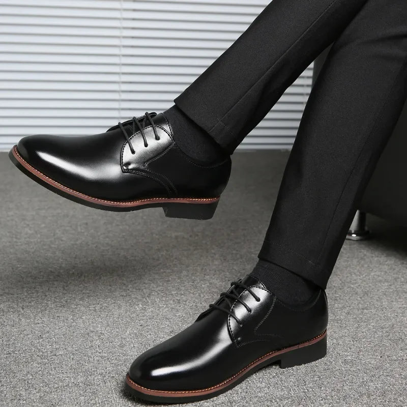 Men's Breathable Leather Shoes – Lightweight Casual Slip-On Walking Loafers