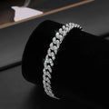 8mm Cuban Link Chain Full Moissanite Diamond Bracelets for Women Men 925 Sterling Silver Hip Hop Punk Iced Out Tennis Bracelet