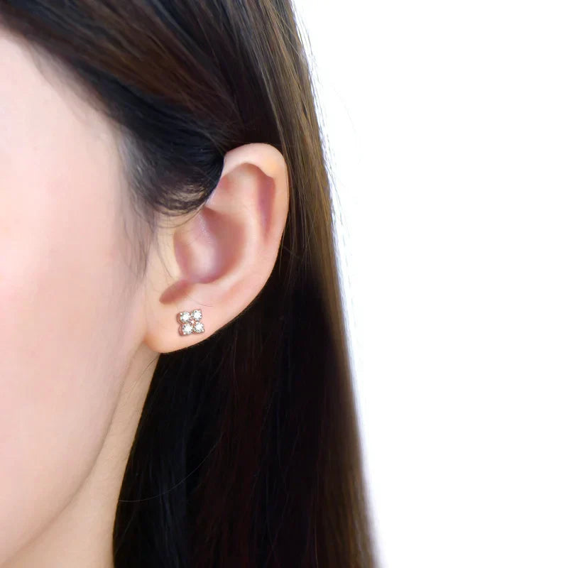100% 925 Sterling Silver Real 0.8 Carat D Color Moissanite Stud Earrings For Women Sparkling Party Gifts Fine Jewelry