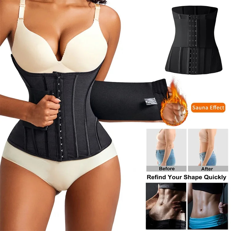 MiiOW Waist Trainer Corset Women Binders Shaper Tummy Wrap Body Shapewear Slimming Belt Flat Belly Workout Women Shaper Slimming