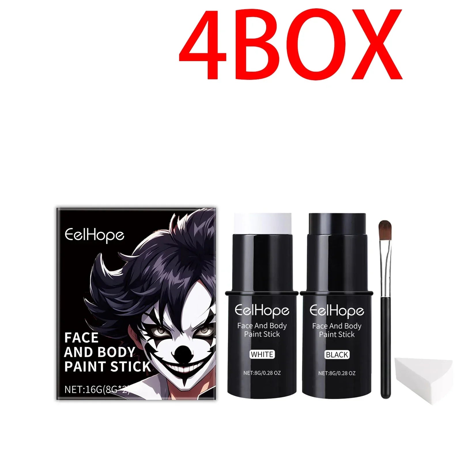 Halloween Face Paint Sticks Kit Vibrant Costume Makeup Set for Kids Adults Washable Cream-Based Face Paint for Body Art