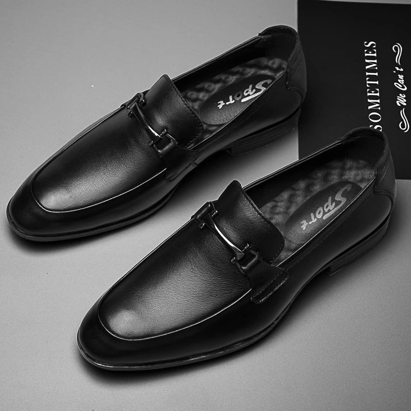 Italy Luxury Brand Fashion Men Casual Shoes Loafer Shoes Men Genuine Leather Slip-on Formal Shoes Moccasins Handmade Man Shoes
