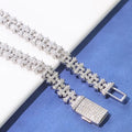 VVS Moissanite Snowflake Cross Bracelet 8mm 925 Silver for Men Women Iced VVS Cross Chain with GRA