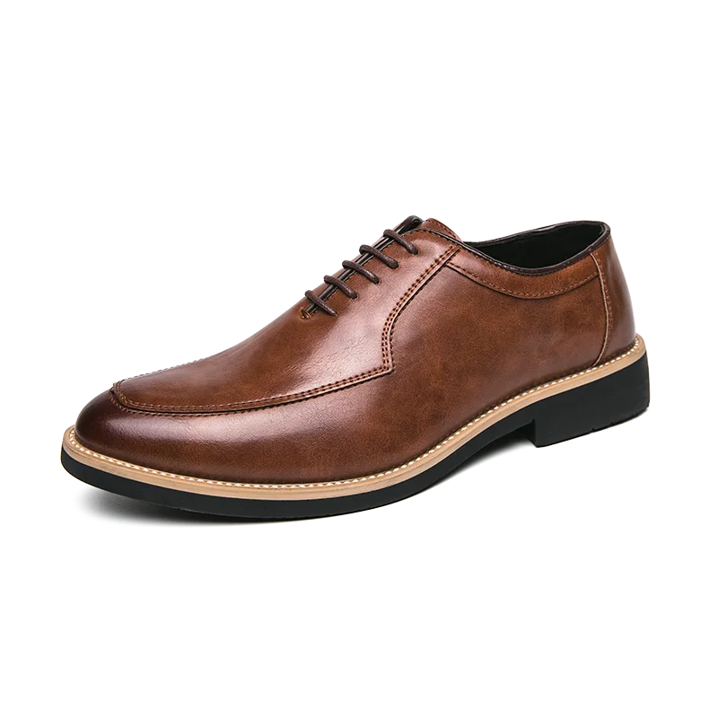 Hot Selling Pointed Dress Shoes Europe America Casual Versatile Men's Low Top Shoes High-end Banquet Office Men's Business Shoes
