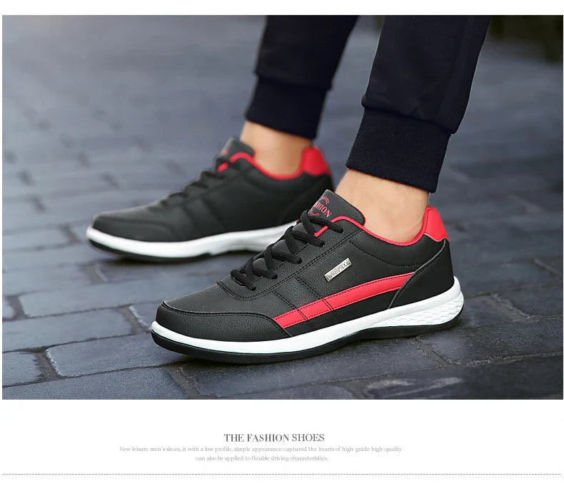 Men Shoes Spring Autumn Waterproof Walking Sneakers Leisure Male Leather Sports Shoes Non-Slip Footwear Tennis for Men
