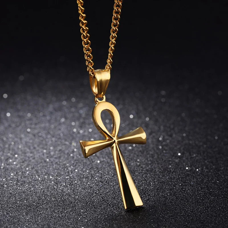 Amulet Pendant Egyptian Ankh Crucifix Necklaces Pendants  Symbol of Life Cross Necklaces Jewelry Wholesale