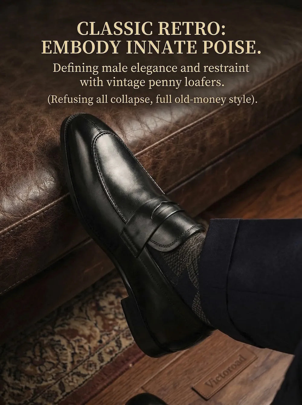 Men Loafer Casual Shoes Calf Leather Waterproofing Materials Formal Dress Shoes Oxfords for Men