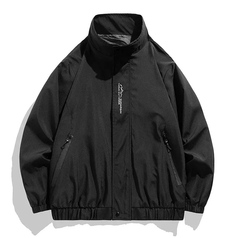 2024 New Plus Size 8xl 7xl Men Jacket Coats Spring Autumn Outdoor Windproof Black Gray Green Large 6xl 5xl Causal Windbreaker