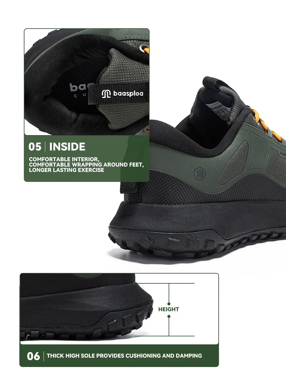 Hiking Shoes Men Outdoor Waterproof Camping Resistant Non Slip Sneakers Male Casual Lightweight Lace-Up Walking Shoes