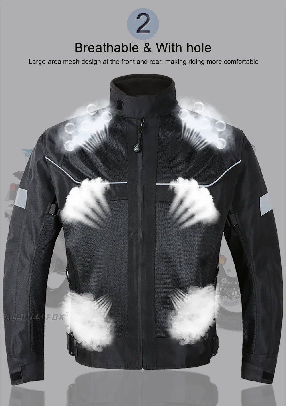 Summer Motorcycle Jacket Men's Motocross Jacket Motorcyclist Jacket Protective Gear Coat Racing Reflective Oxford Clothing M-5XL