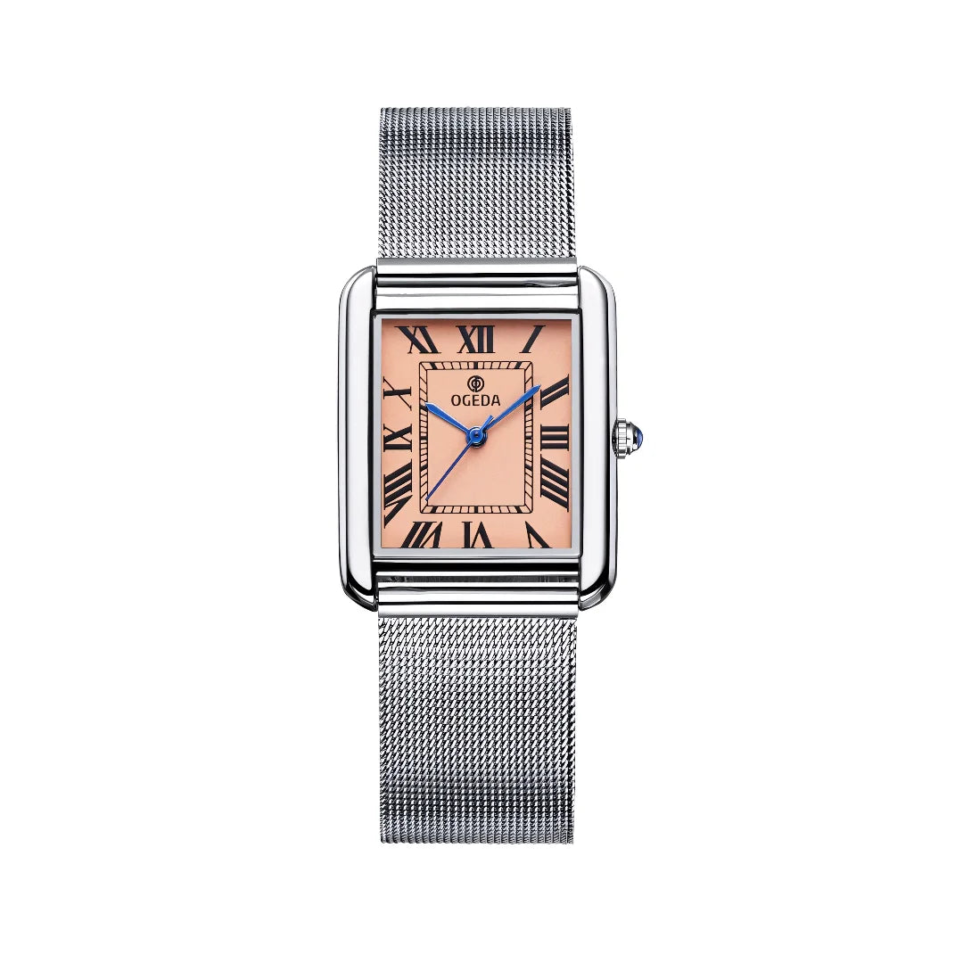 Waterproof Couple Watches Casual Fashion Quartz Stainless Steel Leather Strap Square Dial Men's And Women's Lover Watch